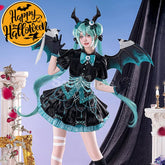 【In Stock】Game Project Sekai: Colorful Stage! Feat. Little Devil Hatsune Miku Cosplay Costume